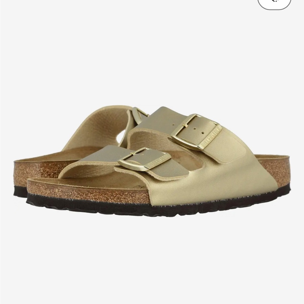 Gold Arizona Birkenstocks